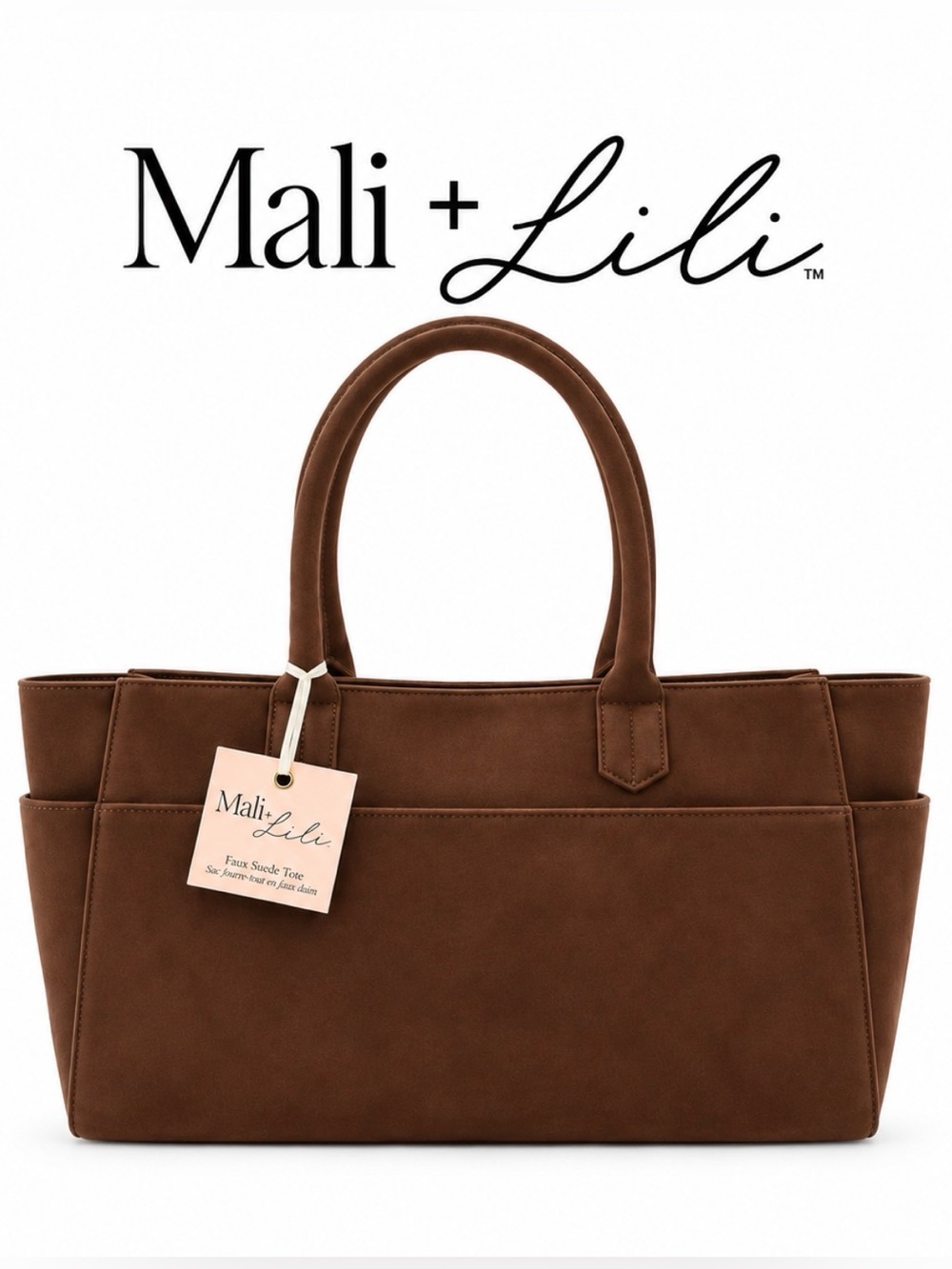 Mali & Lili Chocolate Brown Tote Bag NWT